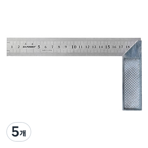 이엑스파워 아연 직각자 200mm EHS-200, 5개