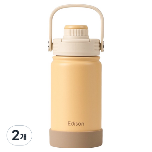 에디슨 키즈 스파우트 텀블러, 2개, 360ml, 옐로우
