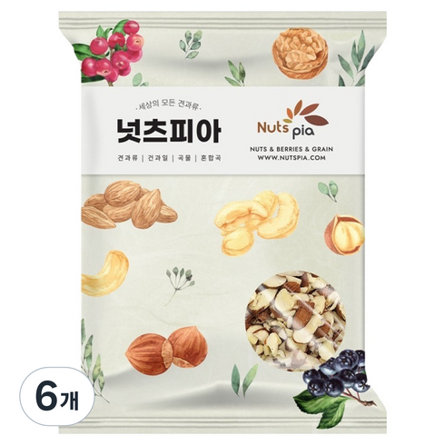 넛츠피아 아몬드 슬라이스, 450g, 6개