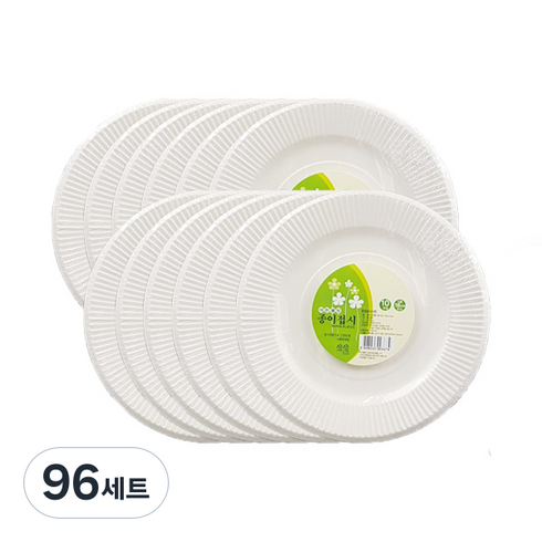 대한웰빙 종이접시 18cm, 10개, 96세트