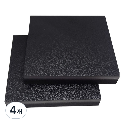 디와이엔텍 방진 방음 2중 흡음 매트 335 x 335 x 27 mm, 검정색, 4개