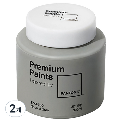 노루페인트 PANTONE 에그쉘광 페인트 17-4402, 뉴트럴 그레이, 300ml, 2개
