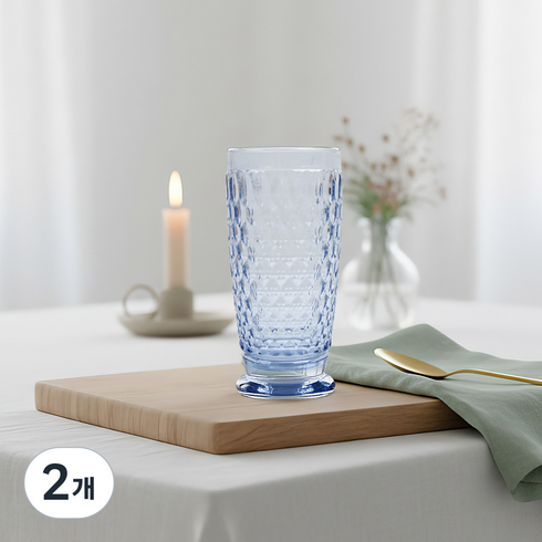 빌레로이앤보흐 보스톤 롱드링크 고블렛 400ml, 블루, 2개
