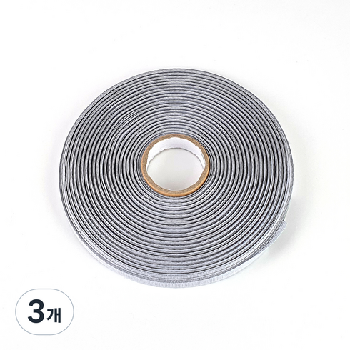 Jstrading 헤링본 면 테이프 끈 폭 10mm, 17 라이트 그레이, 3개