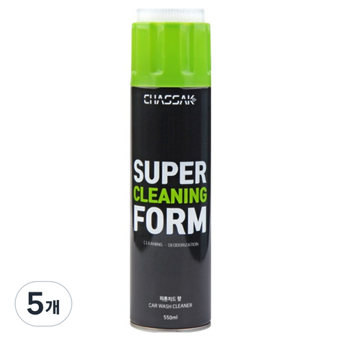 차싹 슈퍼클리닝폼 실내세차 세정제, 550ml, 5개