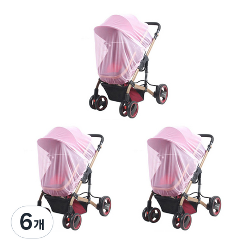 에이비엠 유모차 모기장, 핑크, 6개