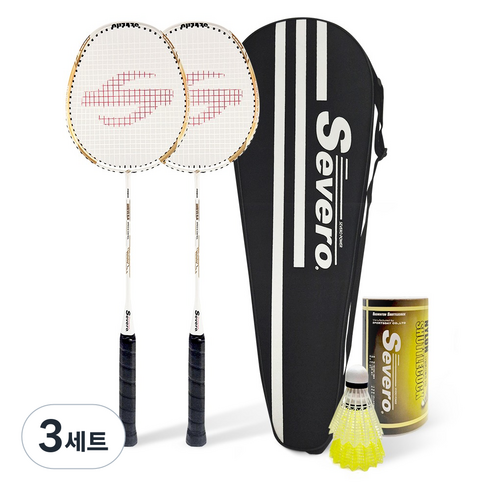 세베로 배드민턴 라켓 매트5.0 2p+풀커버1P+셔틀콕2p, MATTE 5.0, 3세트