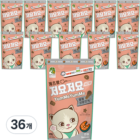 캐츠랑 저요저요 고양이 보양간식, 연어, 60g, 36개