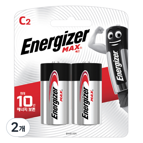 에너자이저 맥스 건전지 C, 2개입, 2개