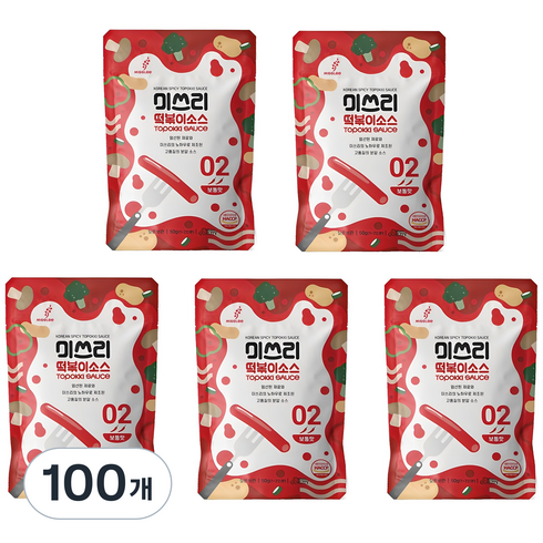 미쓰리 떡볶이소스 02 보통맛, 50g, 100개