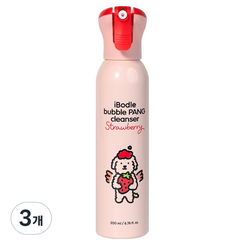 아이보들 버블팡 클렌저 딸기향, 3개, 200ml