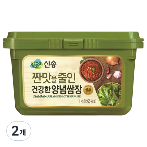 신송 짠맛을 줄인 건강한 양념쌈장, 1kg, 2개