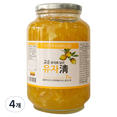 파낙스 전남 고흥 유자청, 2kg, 1개입, 4개