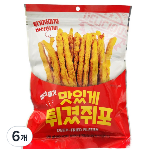 더먹다 맛있게 튀겼쥐포, 120g, 6개