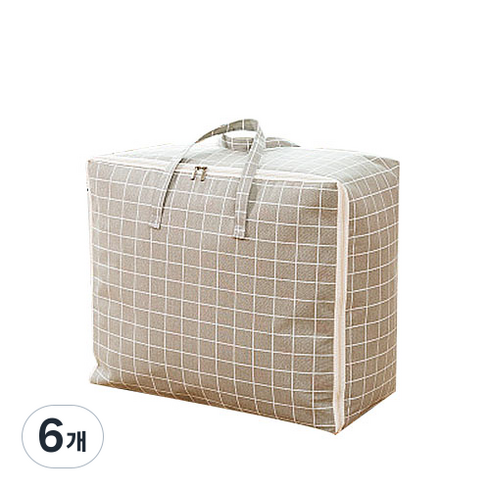 더플로우컴퍼니 휴대하기 좋은 접이식 이불 보관함 가방 격자 70 x 50 x 30 cm, 6개, 1개입
