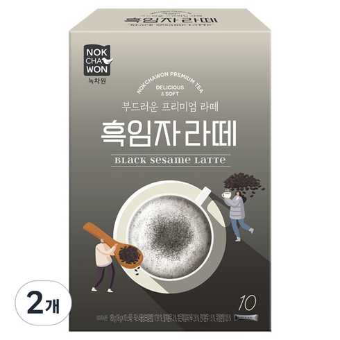 녹차원 흑임자 라떼 분말스틱, 18g, 10개입, 2개