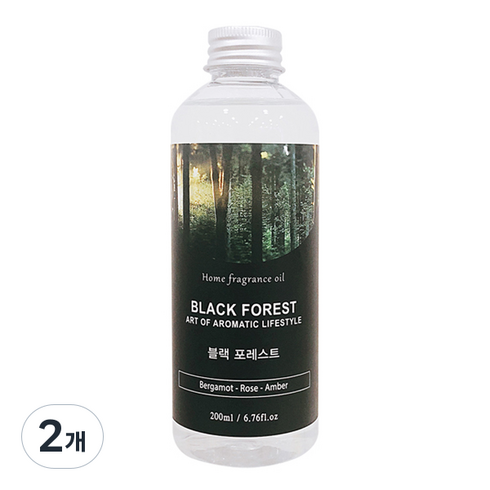 아로마코 디퓨저 리필액 2p, 블랙포레스트, 200ml, 2개