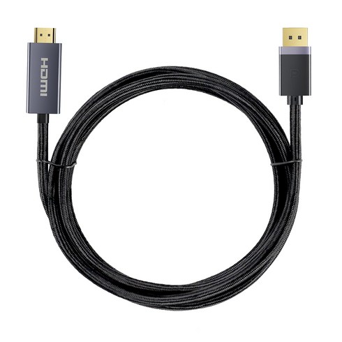 홈플래닛 DP to HDMI 4K TV 모니터 케이블, 1개, 2m