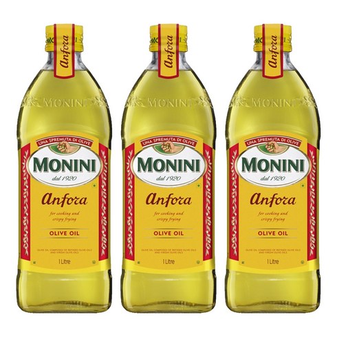 모니니 안포라 퓨어 올리브 오일, 1L, 3개