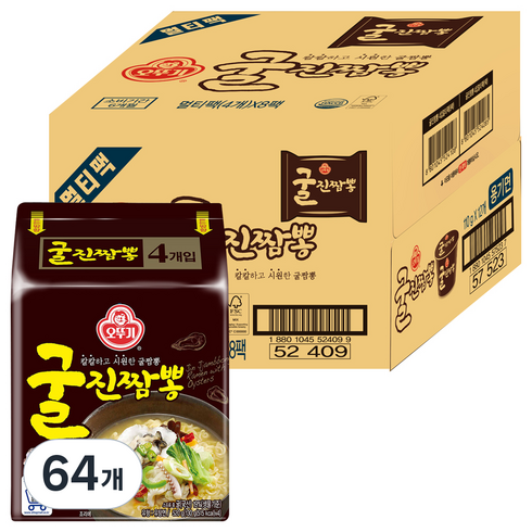 오뚜기 굴진짬뽕 라면 130g, 64개