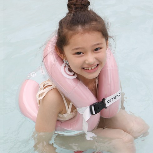 아티나 넥베스트 착용형 수영보조용품, 베이비핑크, 1개
