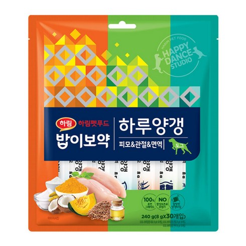 하림펫푸드밥이보약 강아지 하루양갱, 닭고기, 240g, 1세트