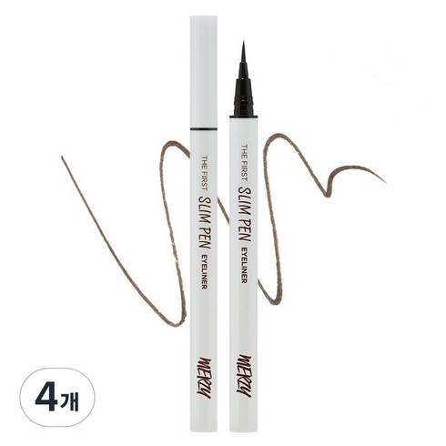머지 더 퍼스트 슬림 펜 아이라이너 0.45g, SP2 초코 퍼지, 4개