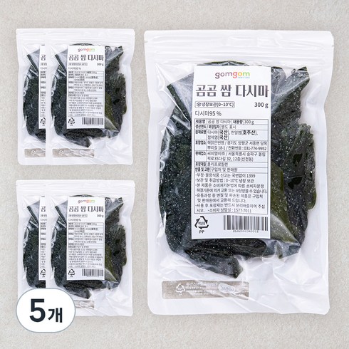 곰곰 쌈 다시마, 300g, 5개