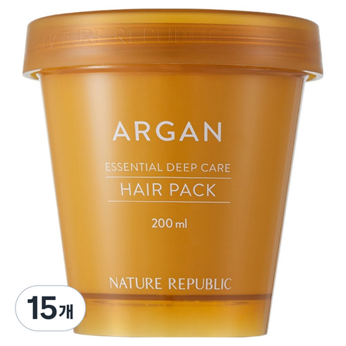 네이처리퍼블릭 아르간 에센셜 딥 케어 헤어팩, 200ml, 15개