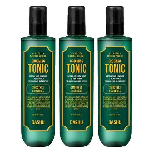 다슈 클래식 내추럴 볼륨 그루밍 토닉 펌프, 3개, 200ml