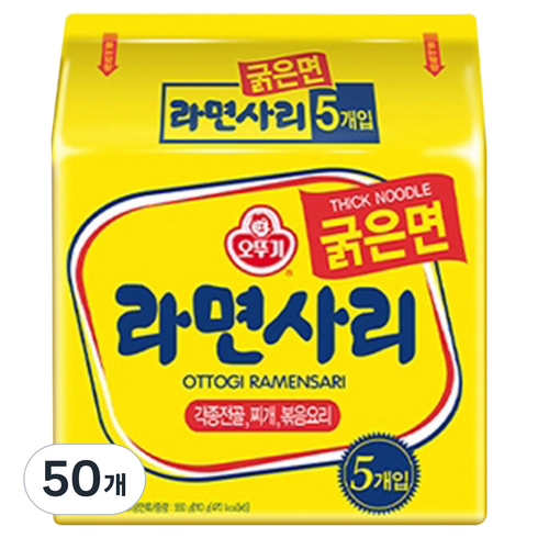 오뚜기 라면사리 굵은면 110g, 50개