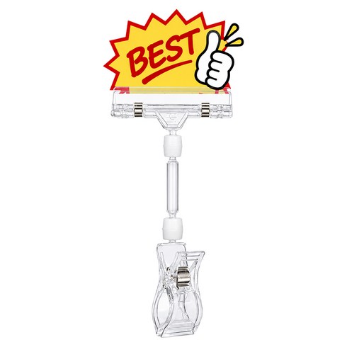 리빙메이커 꺾이는 관절 POP 가격표 메뉴판 쇼클립 집게 10p, 1개