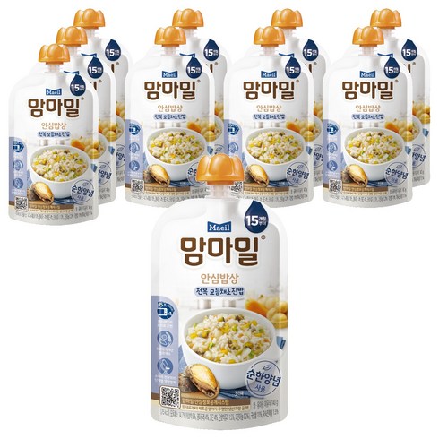 맘마밀 안심밥상 레토르트이유식, 전복 모듬채소진밥, 10개, 140g
