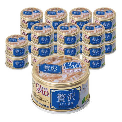 챠오츄르 이나바 고양이 제이타크캔, 가리비&참치&닭가슴살 (A-142), 80g, 24개