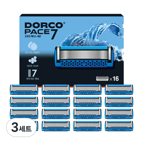 PACE 도루코 7 면도날 기획세트 6호, 16개입, 3세트