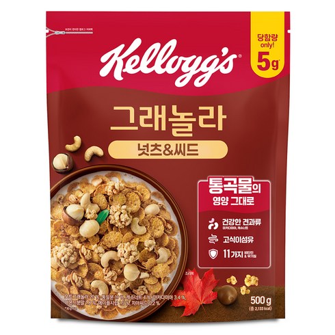 켈로그 넛츠 앤 씨드 그래놀라 시리얼, 500g, 1개