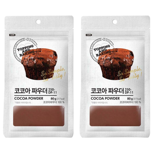 큐원 코코아 파우더, 80g, 2개