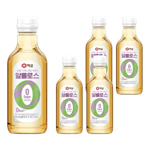 백설 제로 칼로리 알룰로스, 700g, 5개