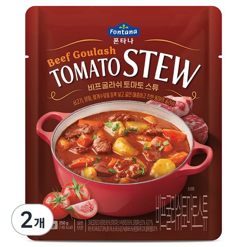 폰타나 비프 굴라쉬 토마토 스튜, 250g, 2개