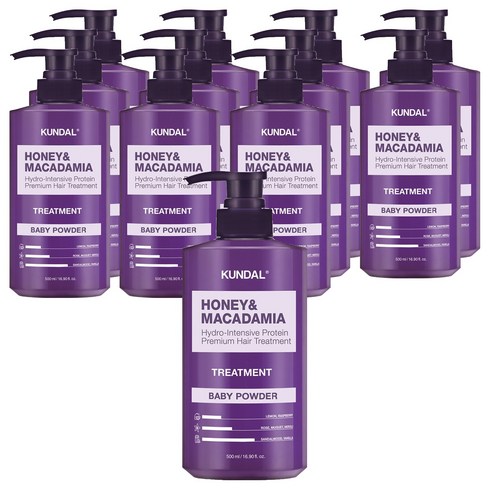 쿤달 허니 앤 마카다미아 헤어트리트먼트 베이비파우더향, 500ml, 12개