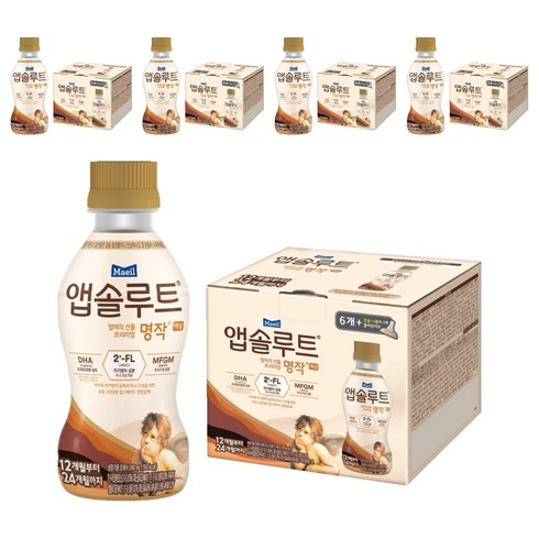 앱솔루트 엄마의 선물 프리미엄 명작 액상 12개월부터 24개월까지 240ml + 니플 세트, 30개