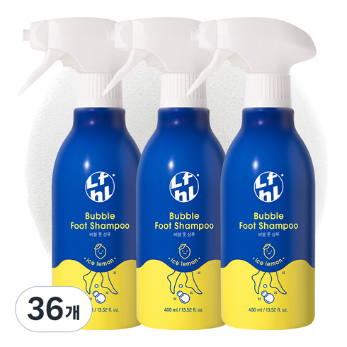 라이프홀릭 버블 풋 샴푸 아이스 레몬, 1개입, 36개, 400ml
