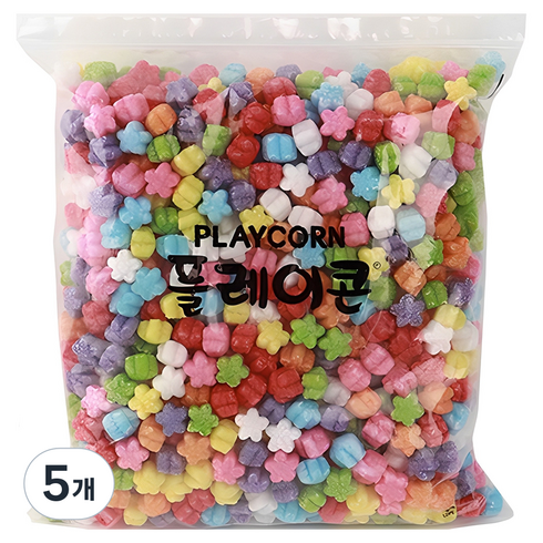 플레이콘 꽃모양 만들기재료 리필 800p 세트, 혼합색상, 5개