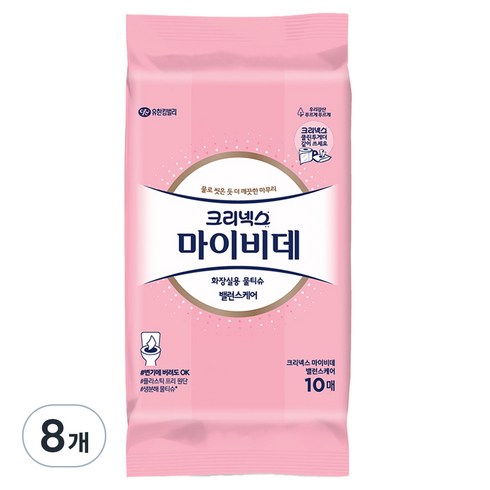 마이비데 밸런스 케어 비데티슈, 55g, 10매, 8개