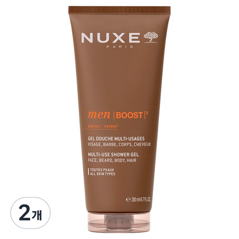 눅스 남성용 올인원 샤워젤, 2개, 200ml