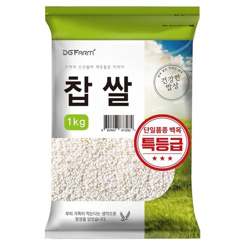 대구농산 건강한밥상 국산 백옥 특 찹쌀, 1kg, 1개