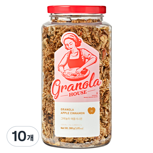그래놀라하우스 그래놀라 애플시나몬, 300g, 10개