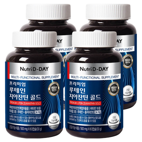 뉴트리디데이 프리미엄 루테인 지아잔틴 골드 30g, 60정, 4개