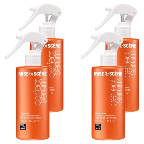 미쟝센 퍼펙트 엉킴제로 노워시 트리트먼트 헤어에센스, 250ml, 4개
