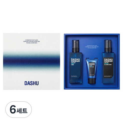 다슈 맨즈 아쿠아 스킨케어 기초 포텐 토너 153ml + 올인원 로션 153ml + 폼클렌징 30ml, 6세트